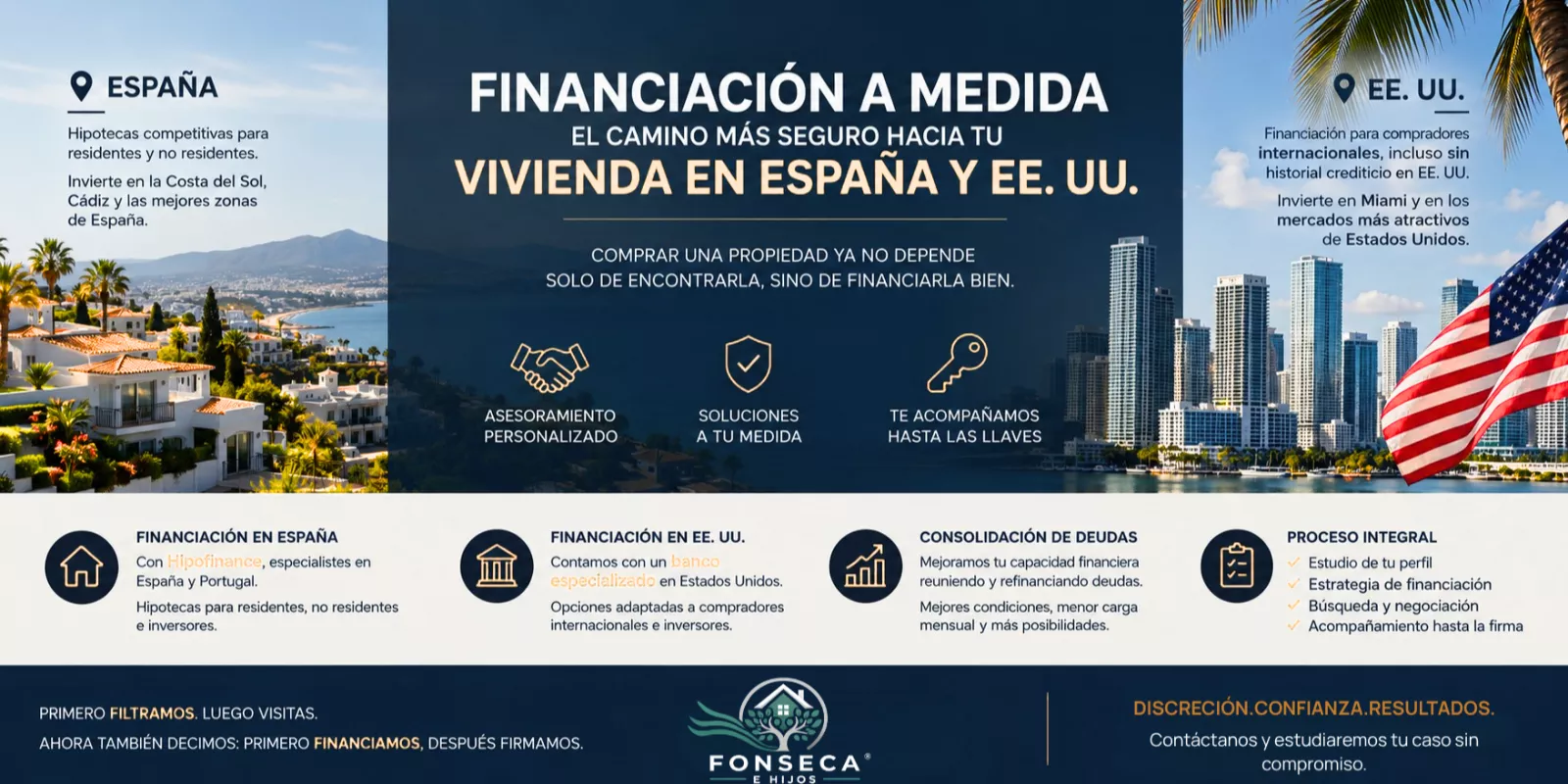 Financiación hipotecaria en España y Estados Unidos: cómo conseguir la mejor hipoteca para comprar vivienda o invertir